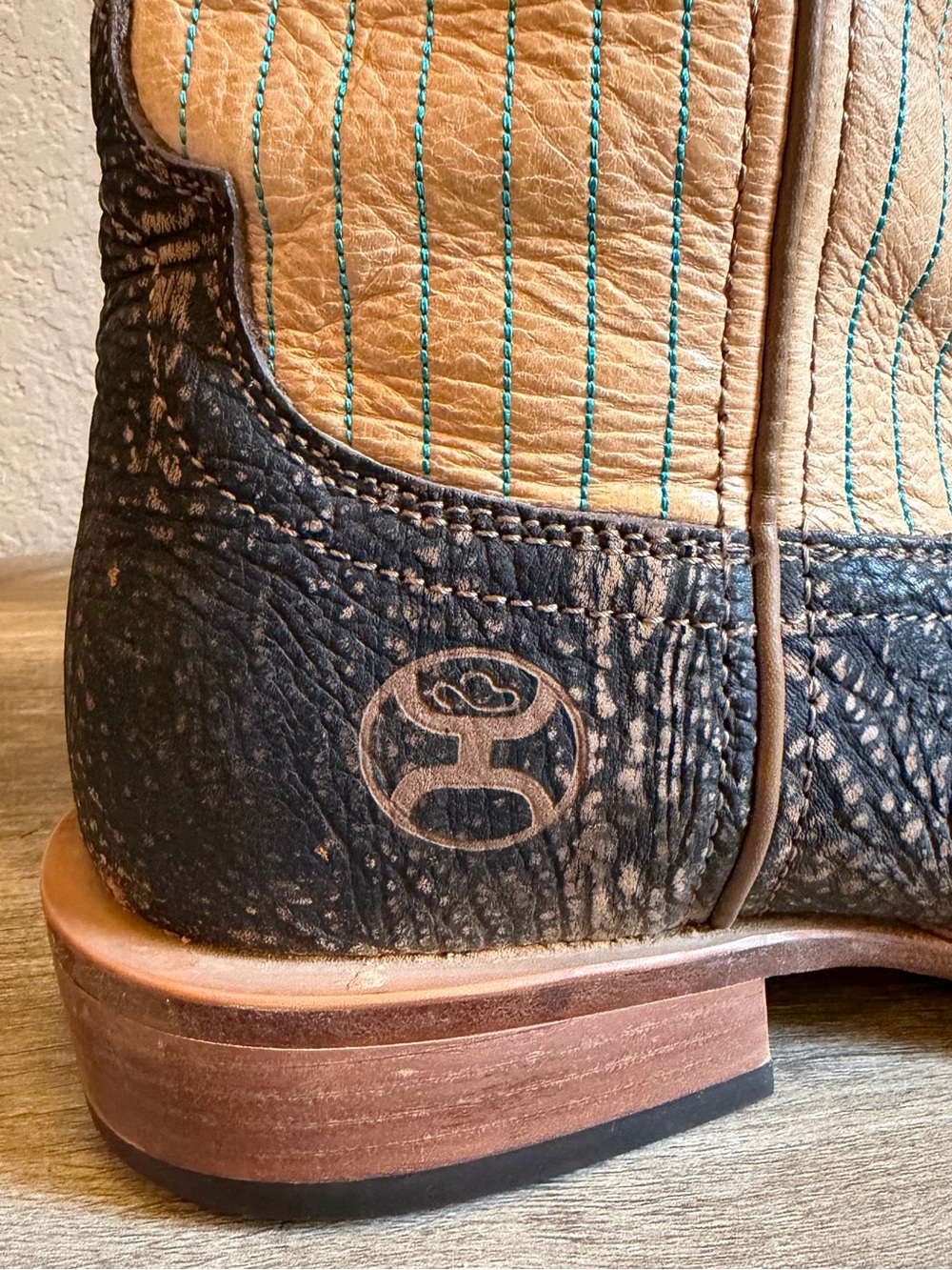 Twisted X Hooey Leather Wide Square Toe Western Cowboy Boots Mens 9 D - Picture 8 of 16